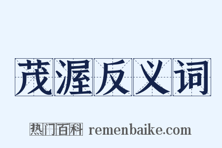 茂渥反义词是什么意思的图片
